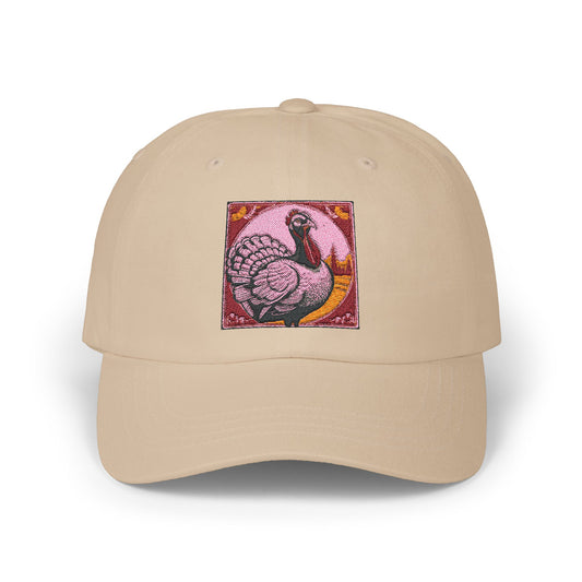 Vintage Turkey Farmhouse Dad Cap, Thanksgiving Hat, Retro Embroidered Baseball Cap, Country Style Headwear, Farm Animal Design